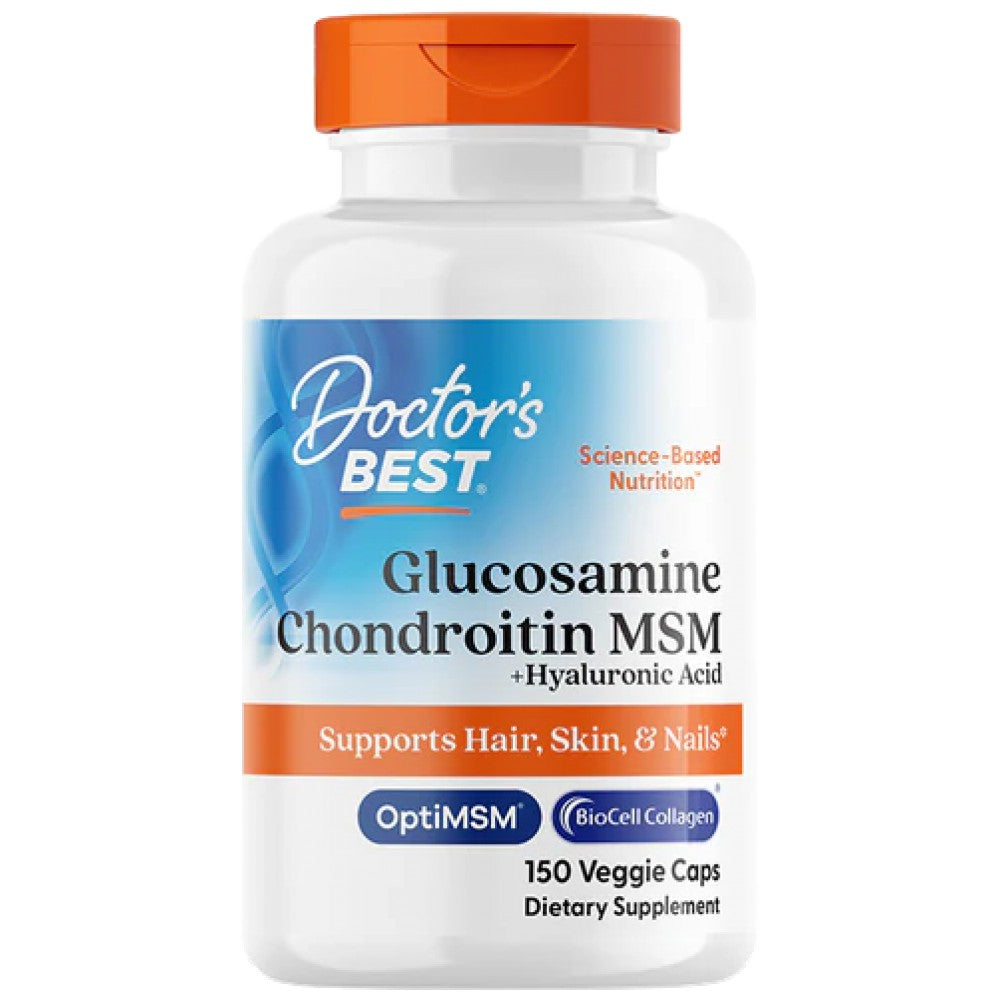 Doctor's Best Glucosamine Chondroitin MSM with Hyaluronic Acid - Глюкозамин с хондроитин, MSM и хиалурон