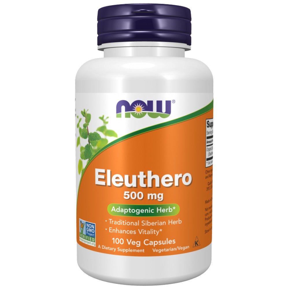 NOW Foods Eleuthero 500 mg Siberian Ginseng - Сибирски женшен 500 mg