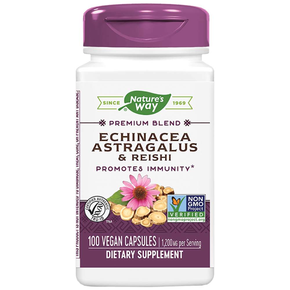 Nature’s Way Echinacea Astragalus Reishi 400 mg - Имунен комплекс с ехинацея