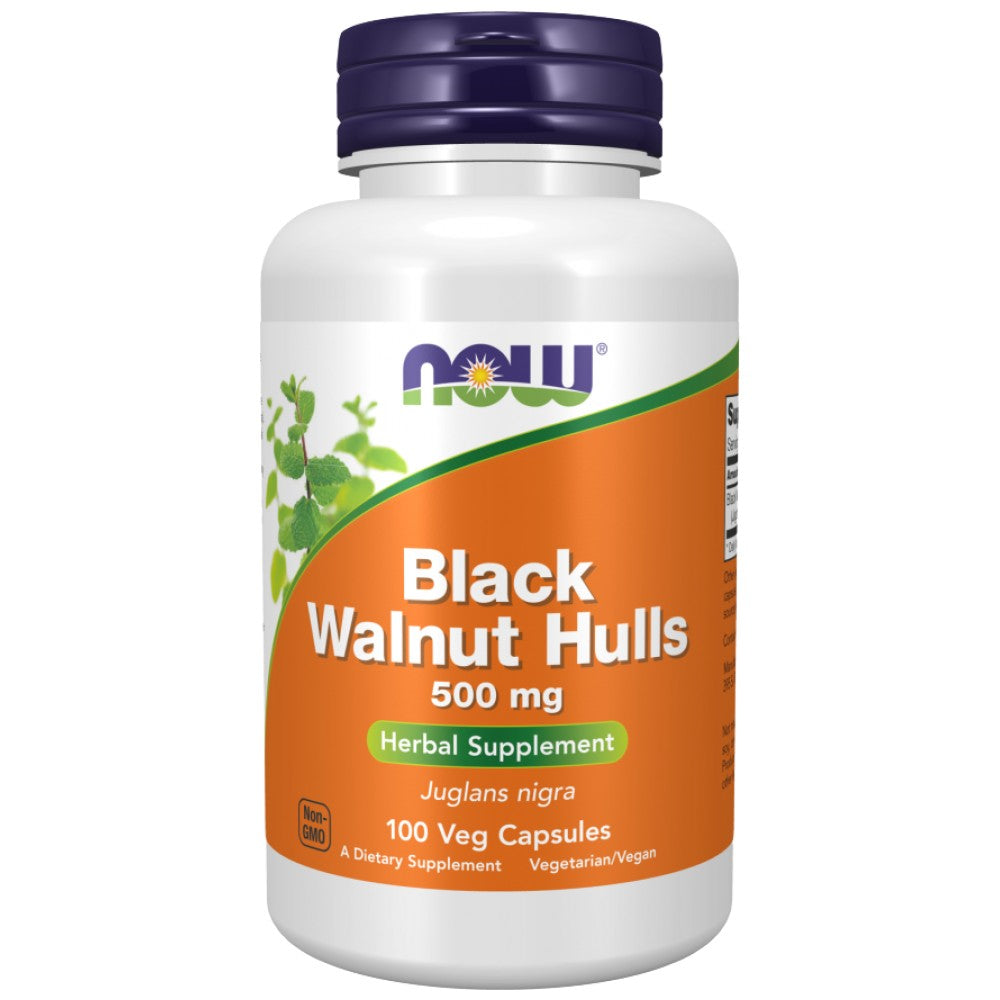 NOW Foods Black Walnut Hulls 500 mg - Черупки от черен орех 500 mg