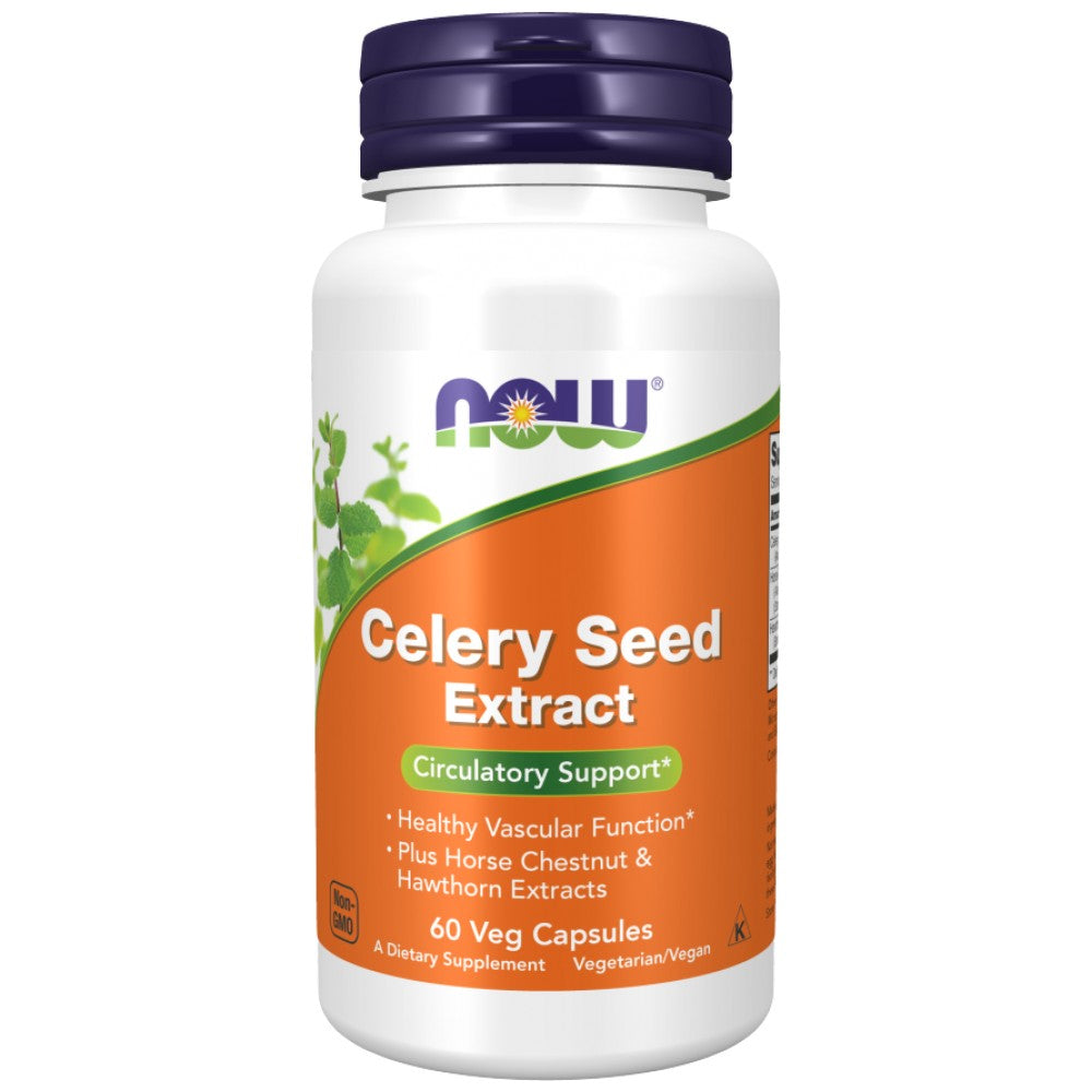NOW Foods Celery Seed Extract 100 mg with Horse Chestnut & Hawthorn - Семе целина с кестен и глог
