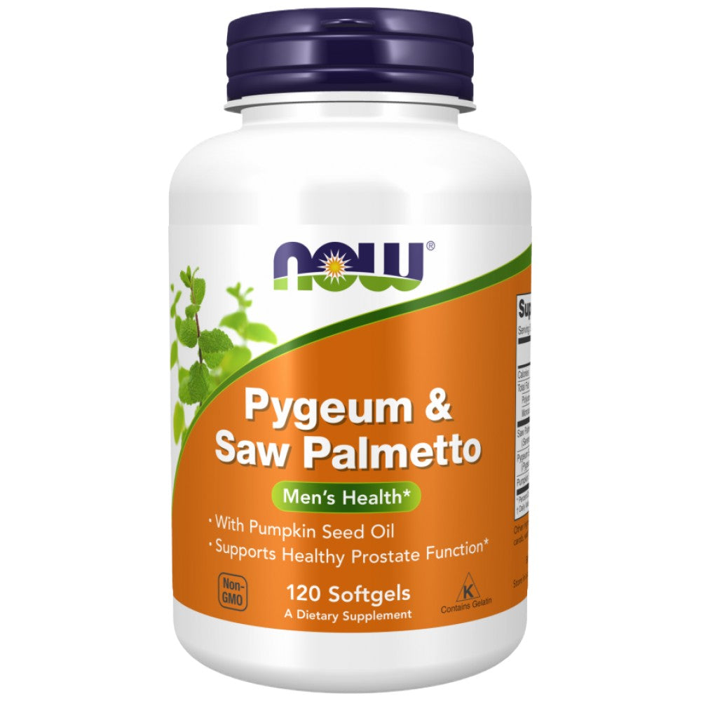 NOW Foods Pygeum & Saw Palmetto Healthy Prostate - Пигеум и сао палмето за простата