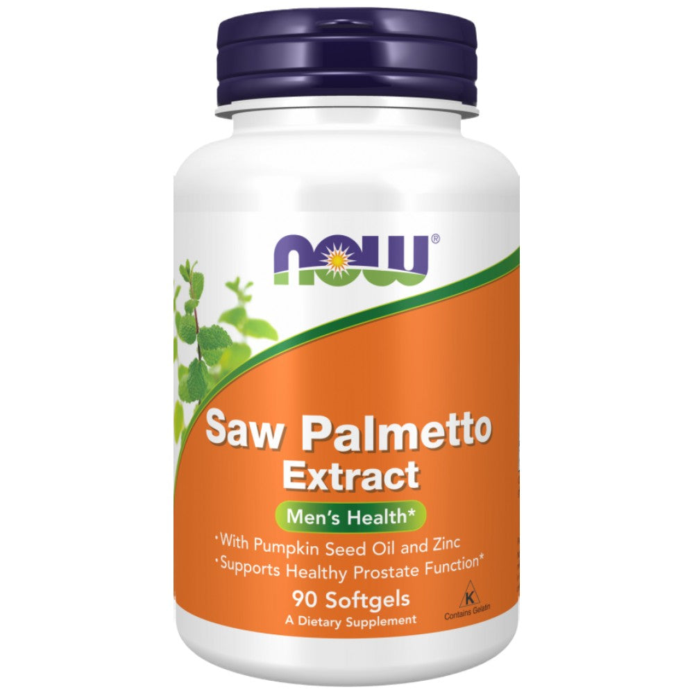 NOW Foods Saw Palmetto Extract with Pumpkin Seed Oil and Zinc - Сао палмето с тиквено масло и цинк