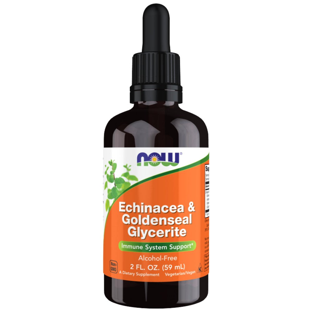 NOW Foods Echinacea & Goldenseal Glycerite - Ехинацея и жълтокоренче екстракт