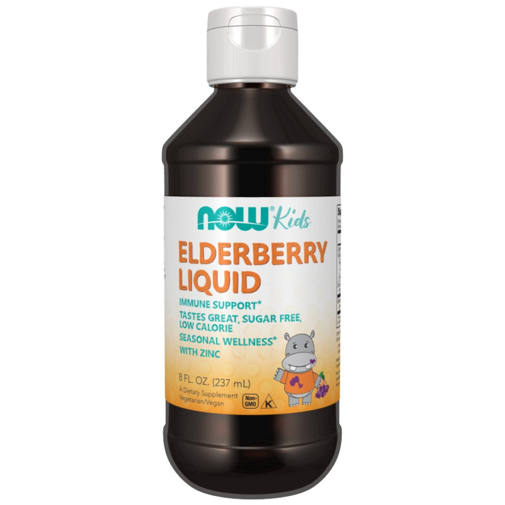 NOW Foods Elderberry Liquid for Kids - Детски черен бъз течен