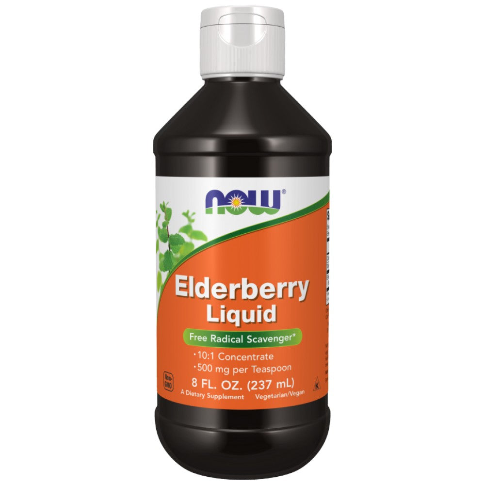 NOW Foods Elderberry Liquid 10:1 Concentrate - Течен екстракт от бъз