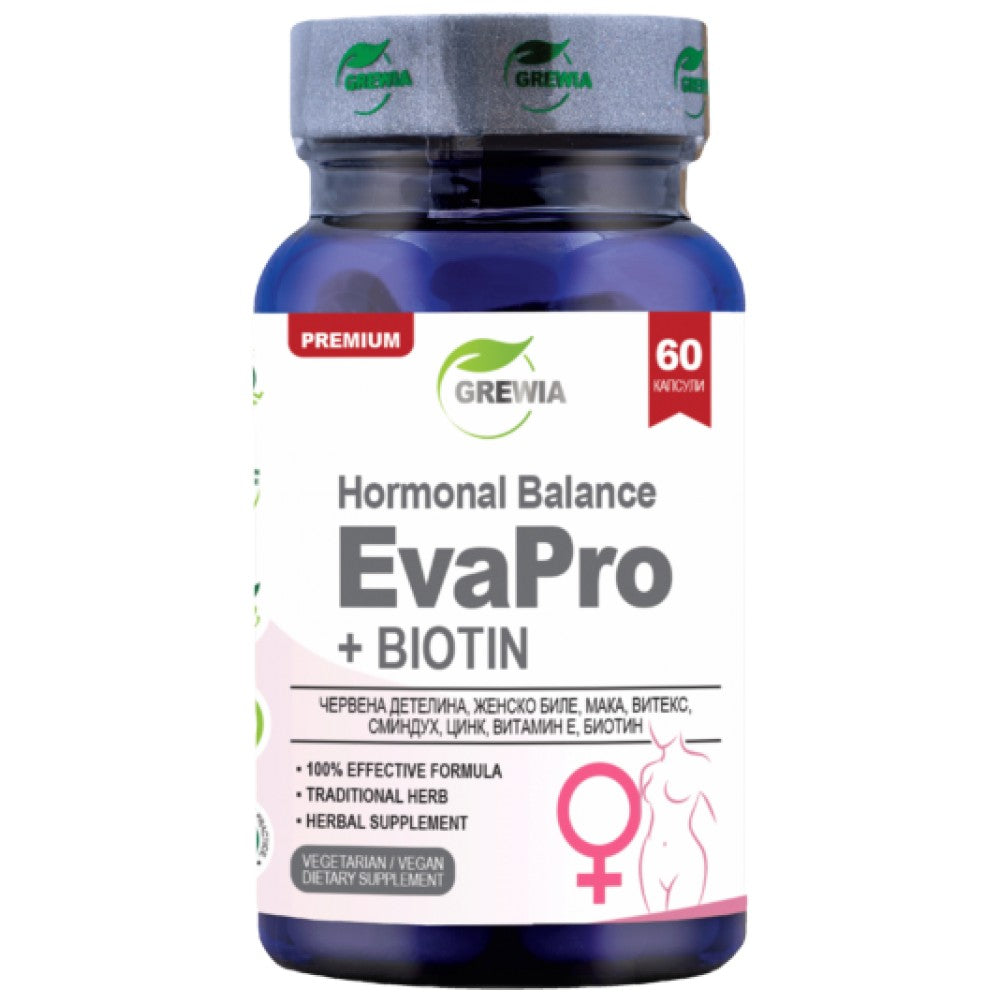 Grewia Hormonal Balance EvaPro + Biotin - Формула за женски хормонален баланс