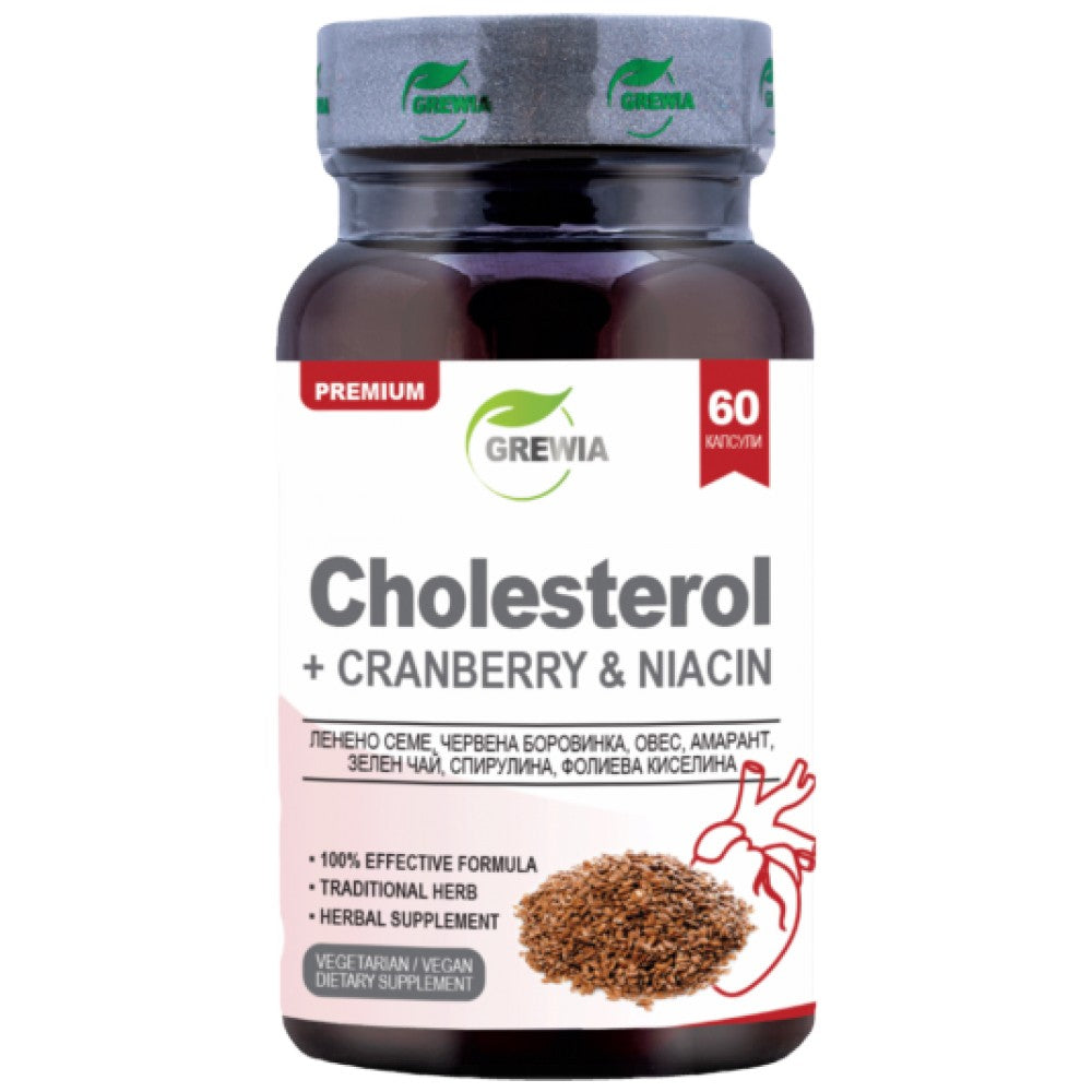 Grewia Cholesterol + Cranberry & Niacin - Формула за холестерол с боровинка