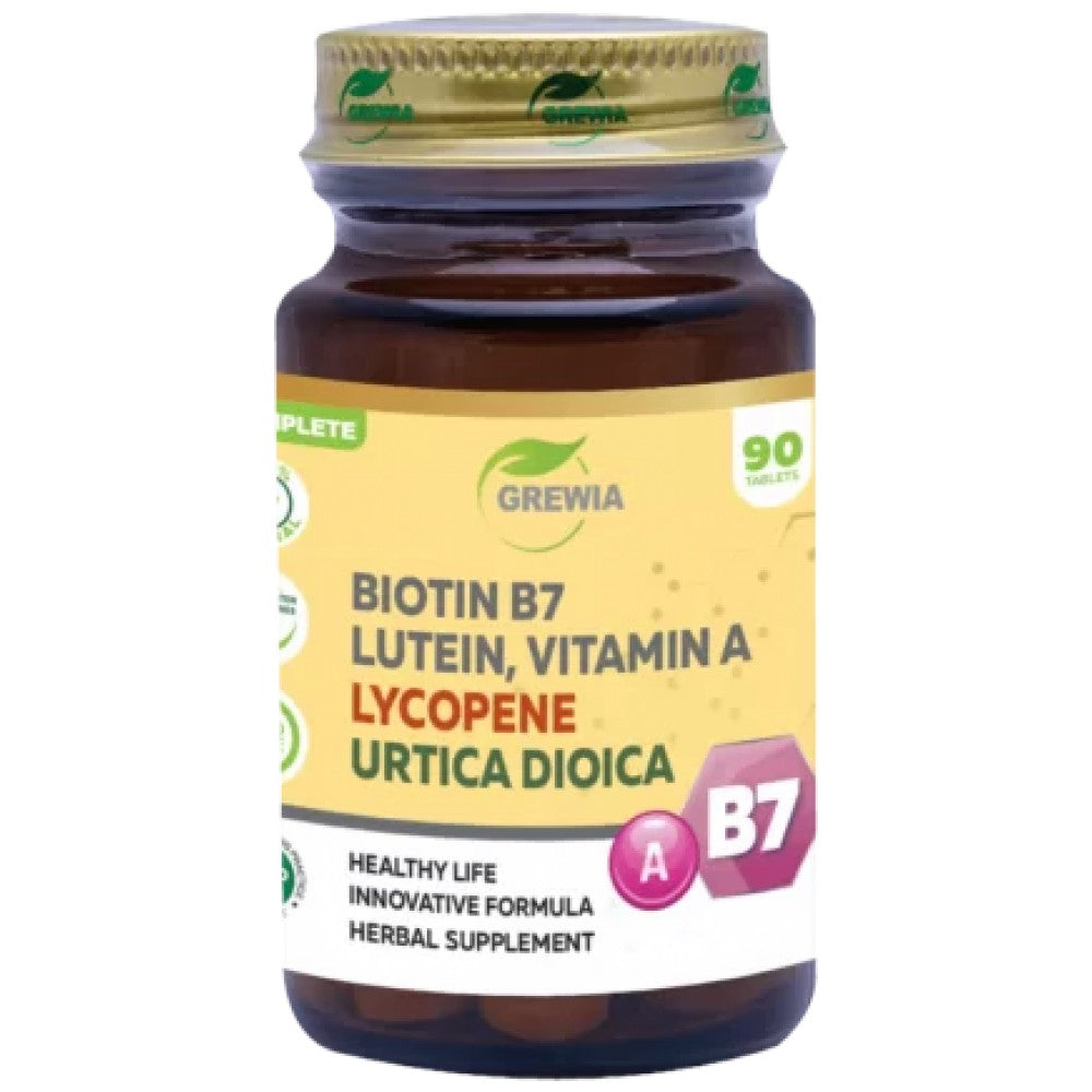 Grewia Biotin B7, Lutein, Vitamin A, Lycopene & Urtica Dioica - Биотин с коприва за коса
