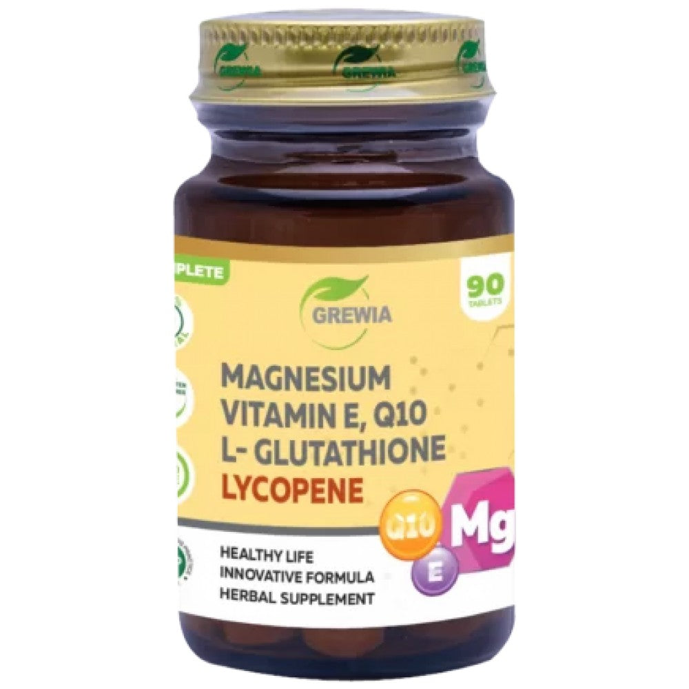 Grewia Magnesium, Vitamin E, Q10, L-Glutathione & Lycopene - Формула за черен дроб с глутатион