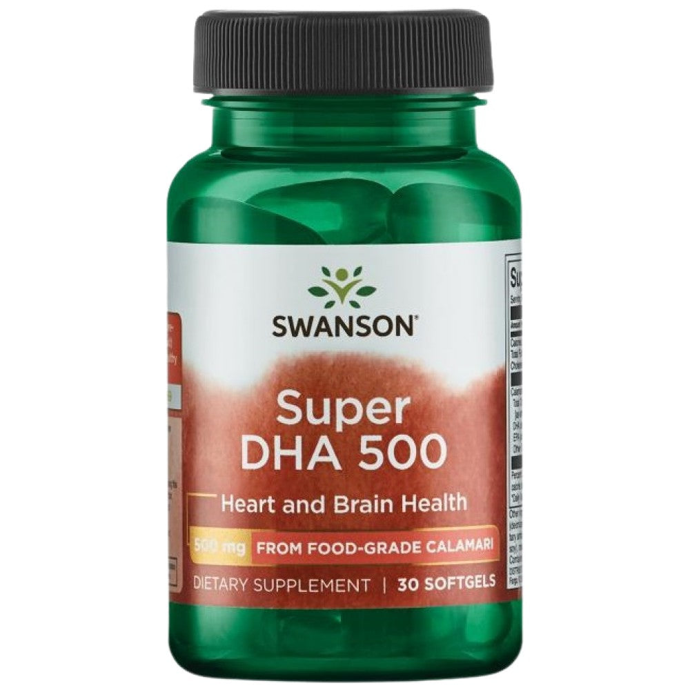 SWANSON Super DHA 500 From Food-Grade Calamari - DHA от калмари 500 mg