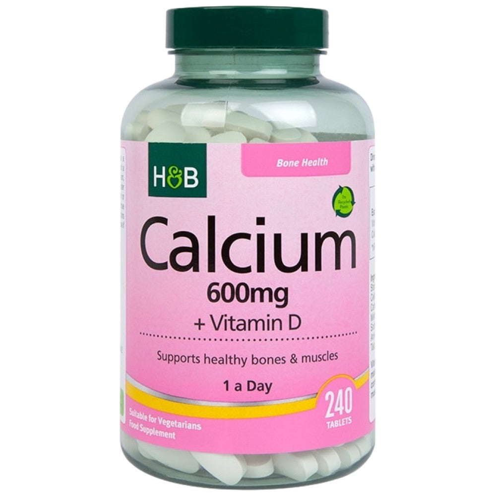Holland And Barrett Calcium 600 mg + Vitamin D - Калций 600 mg с Витамин Д