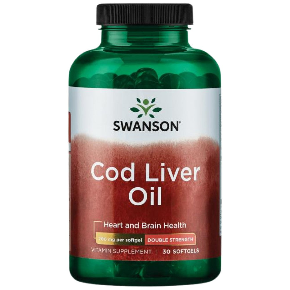SWANSON Double-Strength Cod Liver Oil 700 mg - Концентрирано масло от черен дроб на треска 700 mg
