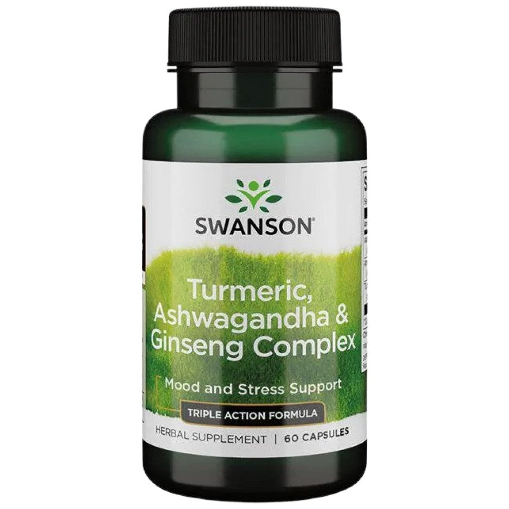 SWANSON Turmeric, Ashwagandha & Ginseng Complex - Куркума, ашваганда и женшен