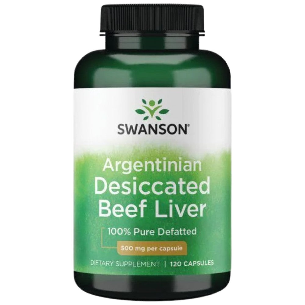 SWANSON Argentinian Desiccated Beef Liver 500 mg - Говежди черен дроб 500 mg