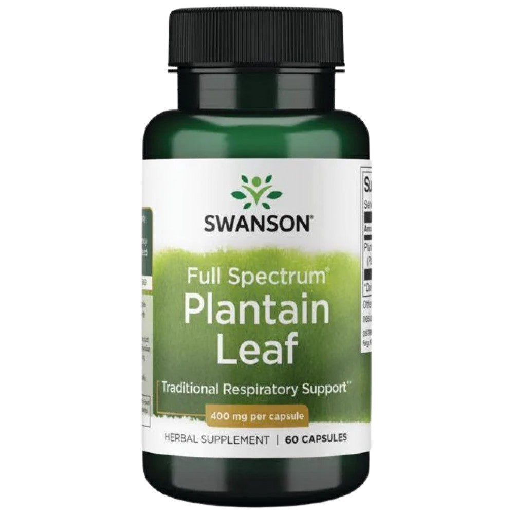 SWANSON Full Spectrum Plantain Leaf 400 mg - Живовляк 400 mg