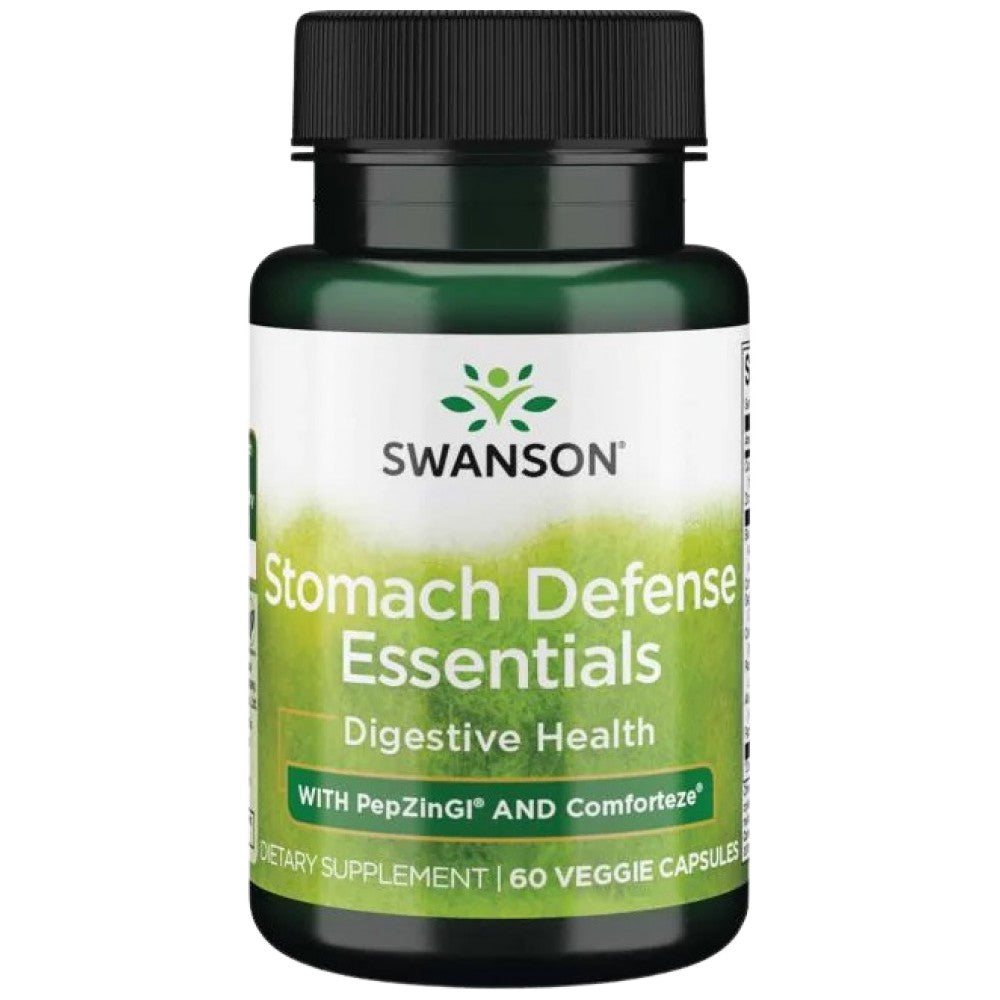 SWANSON Stomach Defense Essentials with PepZinGI and Comforteze - Формула за стомашна защита