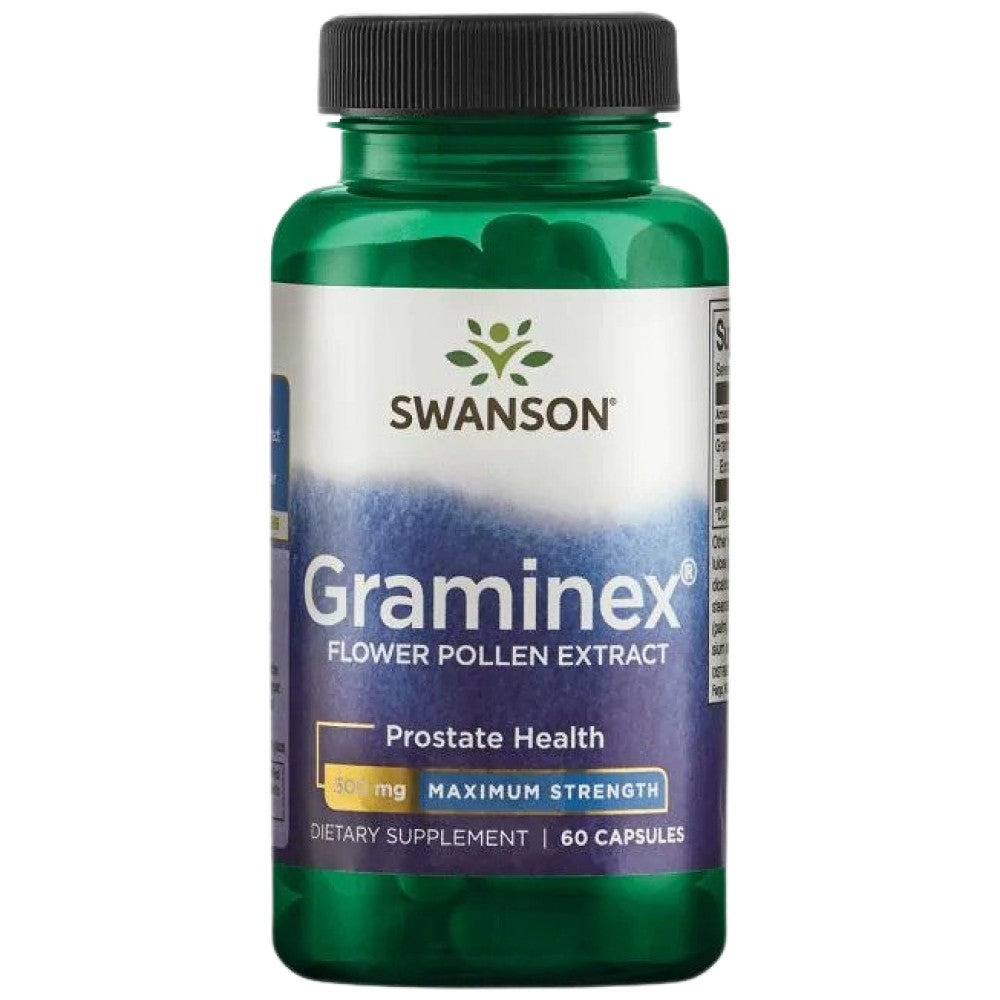 SWANSON Graminex 500 mg Flower Pollen Extract - Цветен прашец за простата 500 mg