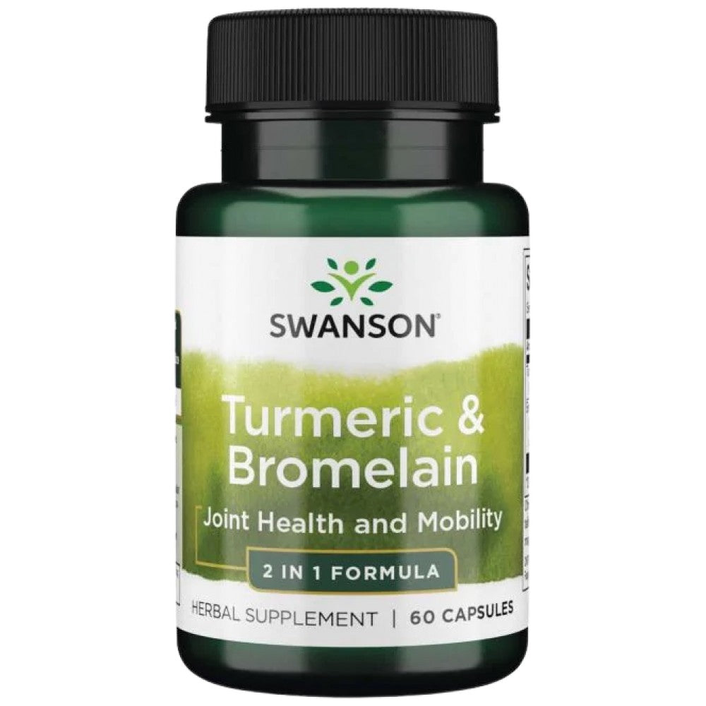 SWANSON Turmeric & Bromelain - Куркума с бромелаин