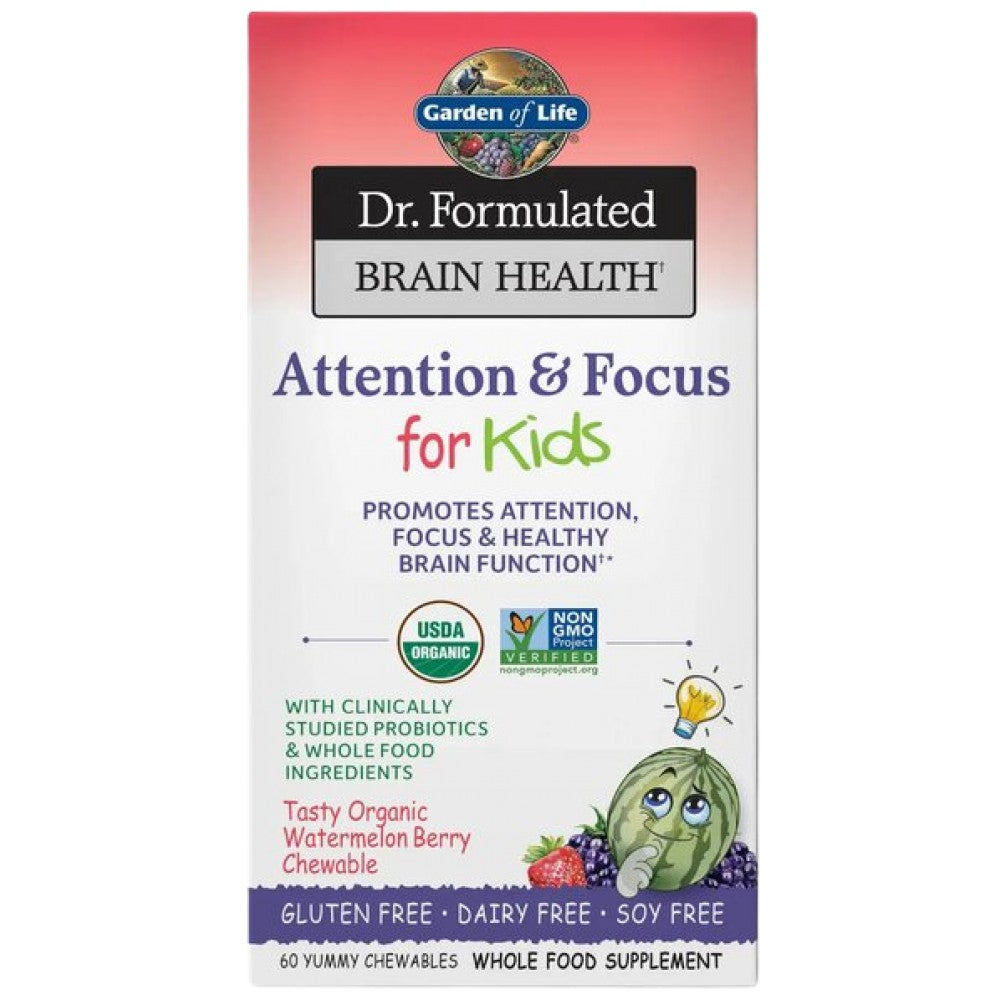 Garden Of Life Dr. Formulated Attention & Focus for Kids - Формула за внимание и фокус за деца