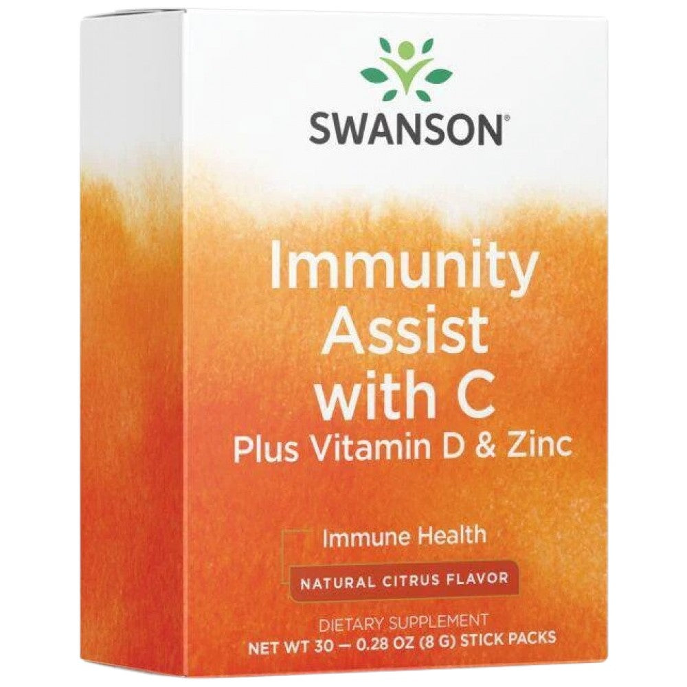 SWANSON Immunity Assist with C Plus Vitamin D & Zinc Citrus - Формула за имунитет с Ц, Д и цинк