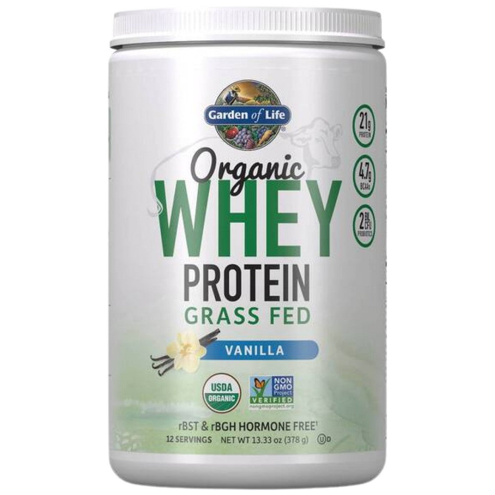 Garden Of Life Organic Whey Protein Grass Fed - Био суроватъчен протеин