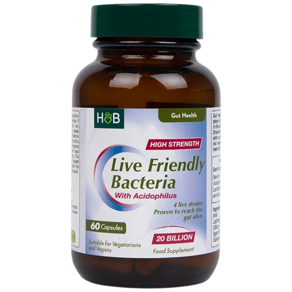 Holland And Barrett Live Friendly Bacteria with Acidophilus High Strength 20 Billion - Пробиотик 20 млрд. клетки
