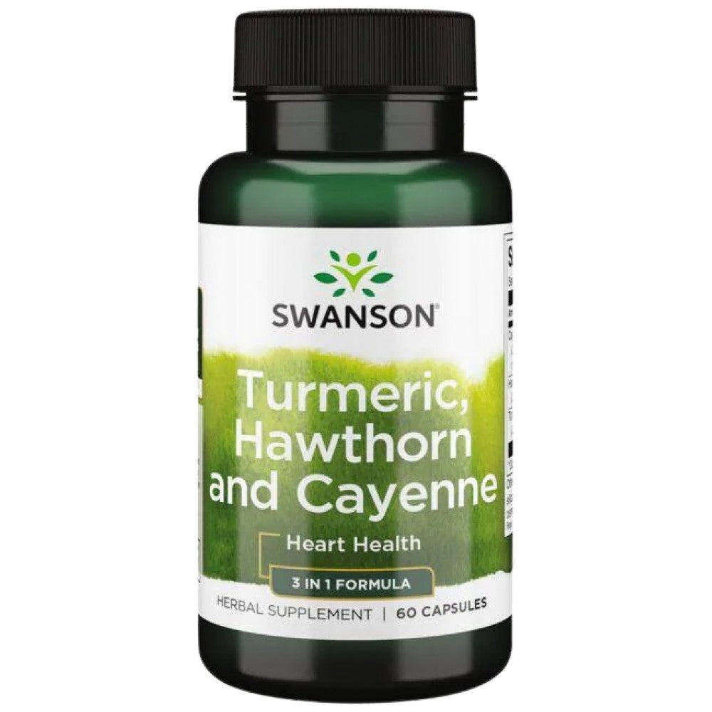 SWANSON Turmeric, Hawthorn and Cayenne - Куркума, глог и кайен за сърцето