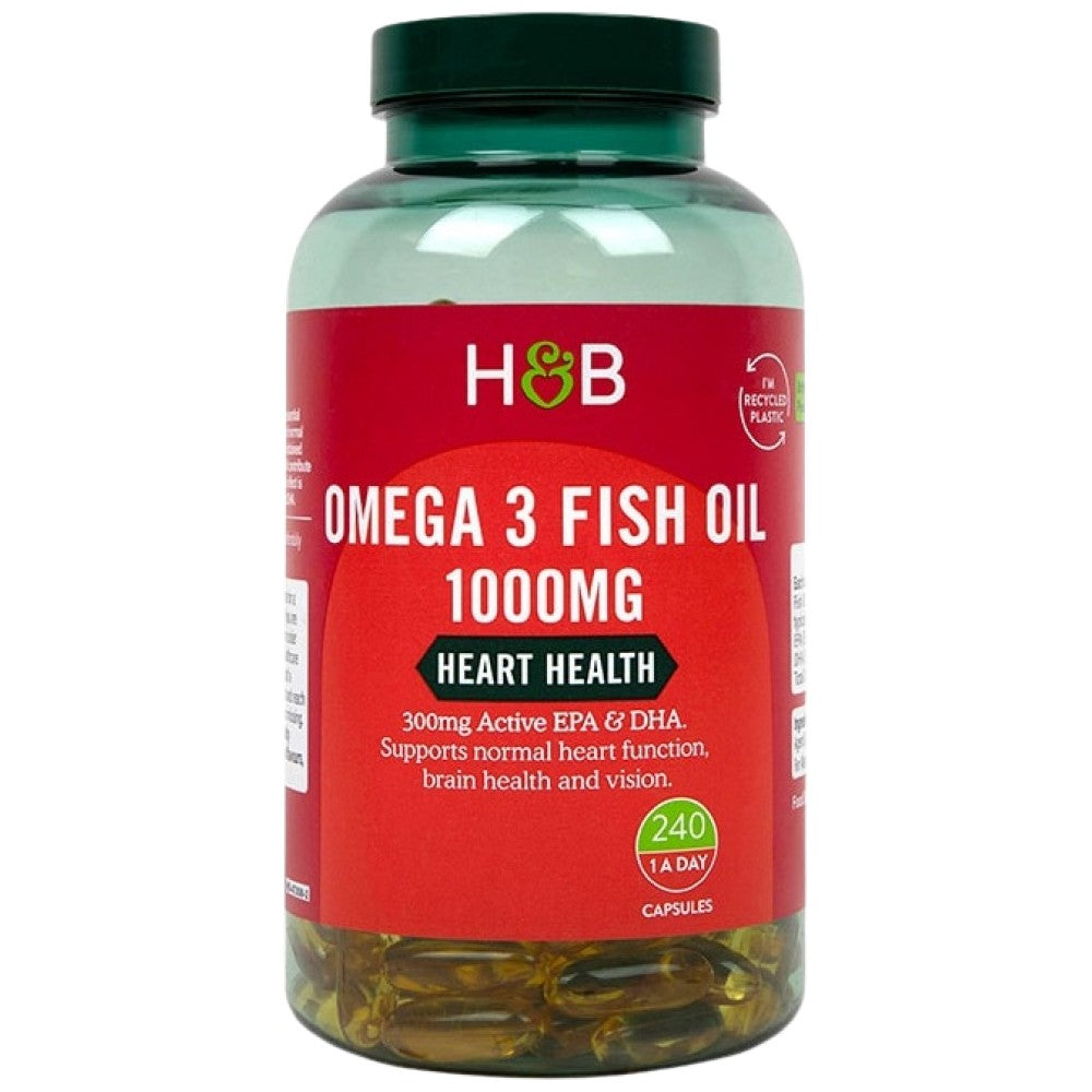 Holland And Barrett Omega 3 Fish Oil Concentrate 1000 mg - Концентрирано рибено масло 1000 mg