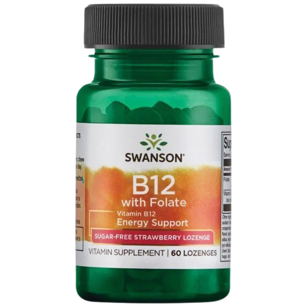 SWANSON B12 1000 mcg with Folate - Витамин Б12 с фолат 1000 mcg