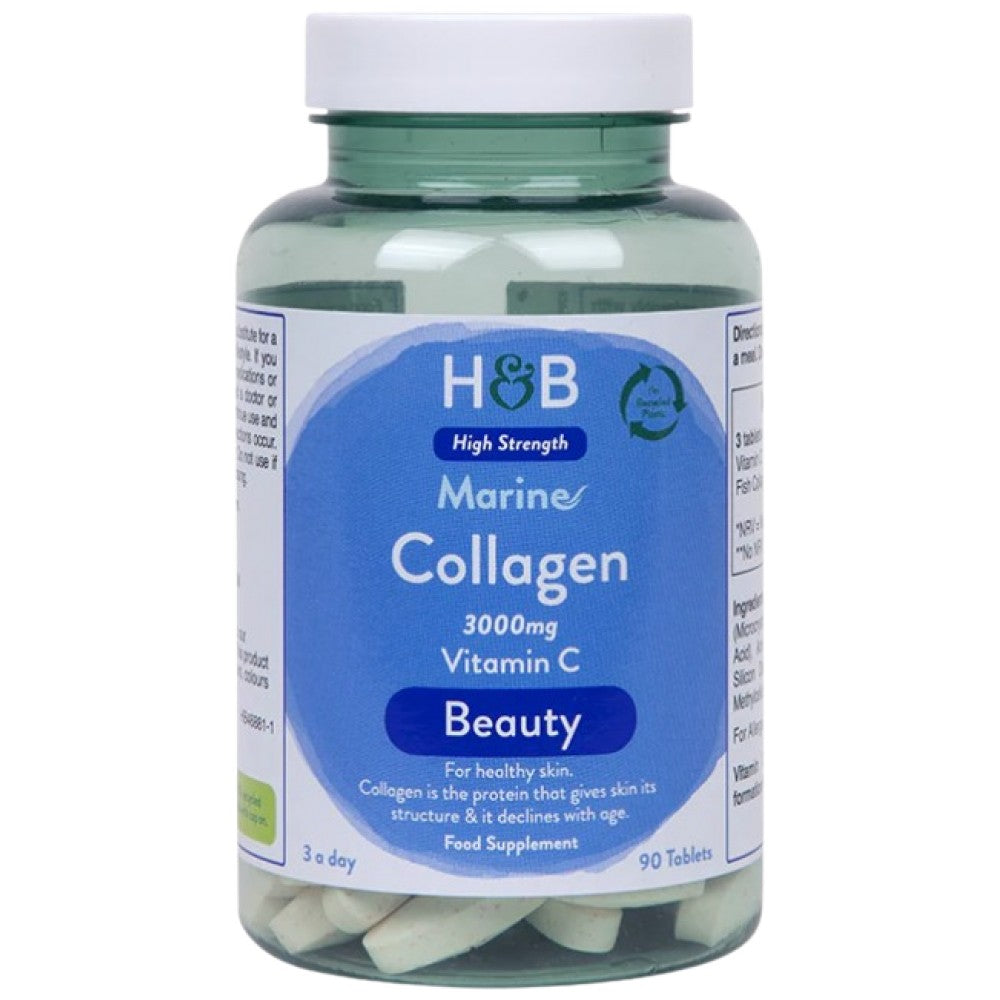 Holland And Barrett Marine Collagen with Vitamin C 3000 mg - Морски колаген 3000 mg с Витамин C