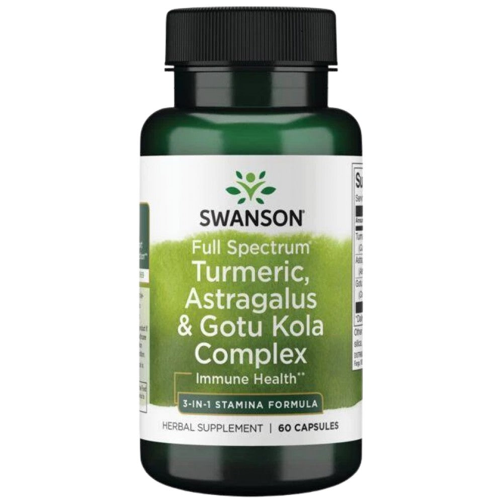SWANSON Full Spectrum Turmeric, Astragalus & Gotu Kola Complex - Билков комплекс за тонус