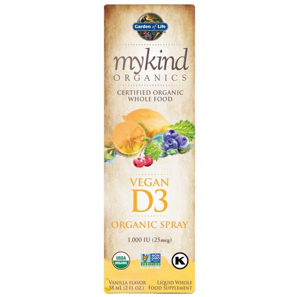 Garden Of Life Mykind Organics Vegan D3 Spray 1000 IU - Веган Витамин Д3 спрей