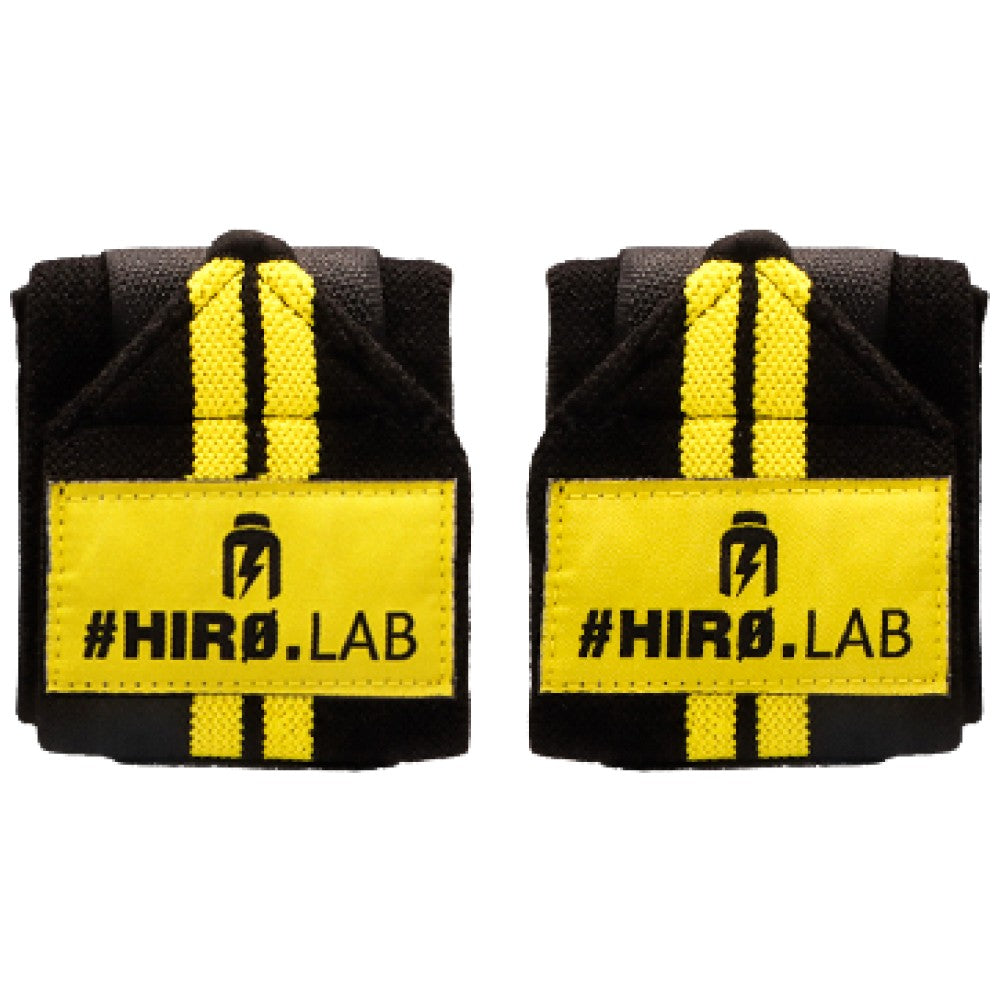 Hero.Lab Wrist Wraps Black & Yellow - Накитници за китки черно и жълто