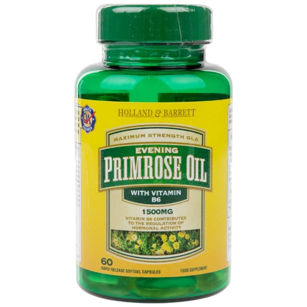 Holland And Barrett Evening Primrose Oil 1500 mg Plus Vitamin B6 - Масло от вечерна иглика с Б6