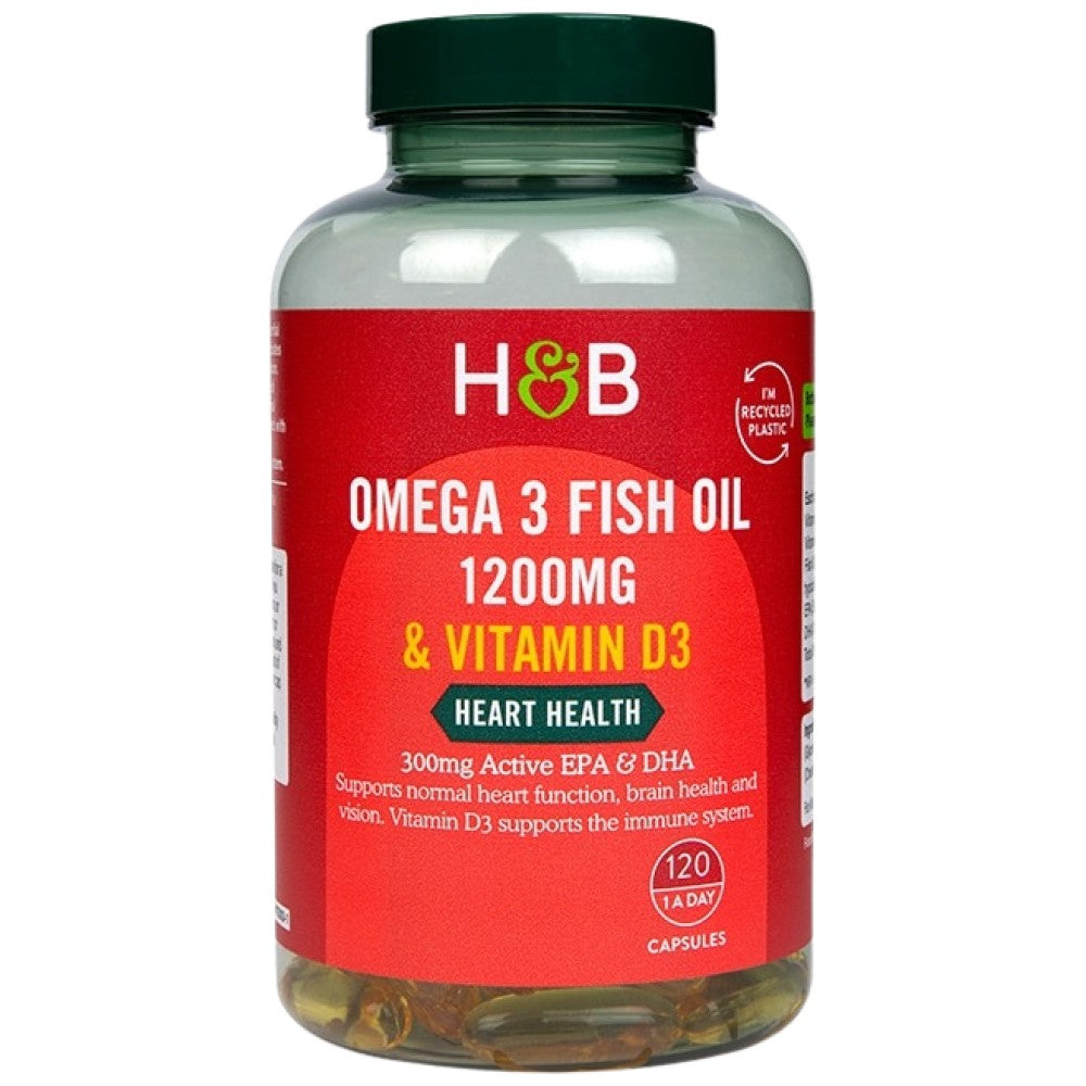 Holland And Barrett Omega 3 Fish Oil 1200 mg & Vitamin D3 - Рибено масло с Витамин Д3