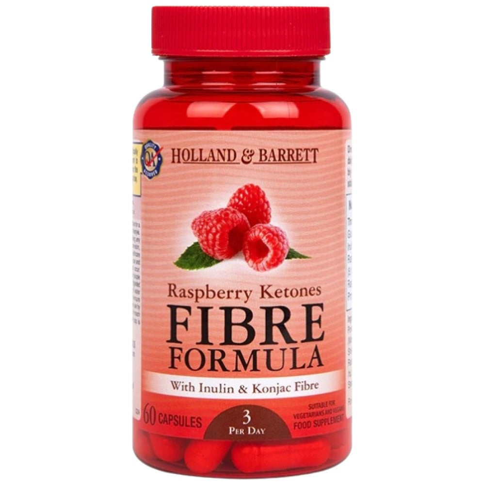 Holland And Barrett Raspberry Ketones Fibre Formula - Малинови кетони с фибри