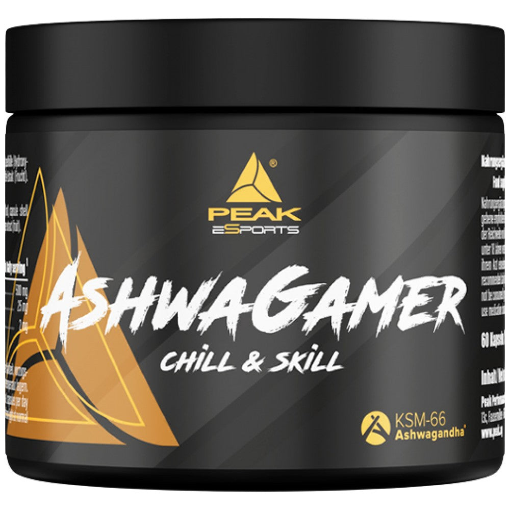 PEAK AshwaGamer with 500 mg Ashwagandha KSM-66 - Формула за геймъри с ашваганда