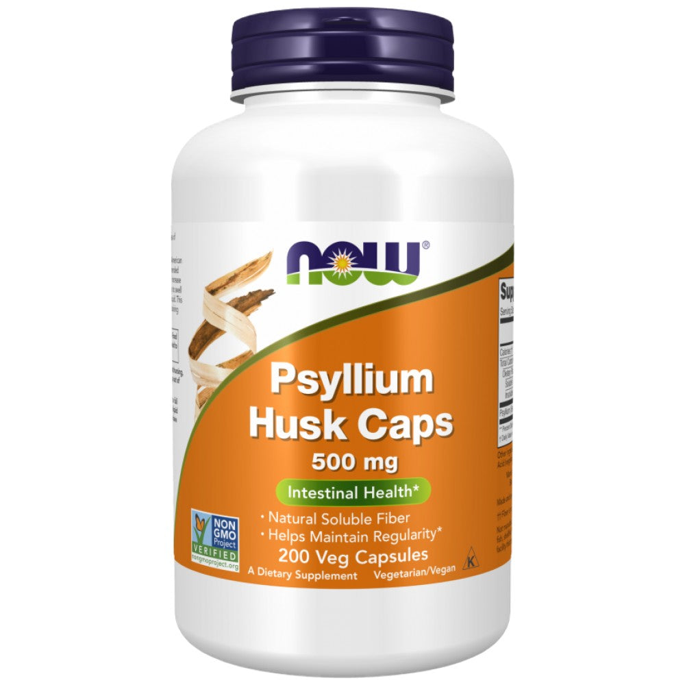 NOW Foods Psyllium Husk Caps 500 mg - Псилиум фибри капсули