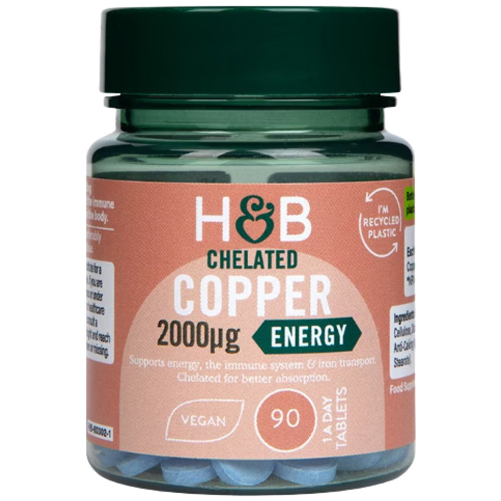 Holland And Barrett Chelated Copper 2 mg - Хелатна Мед 2 mg