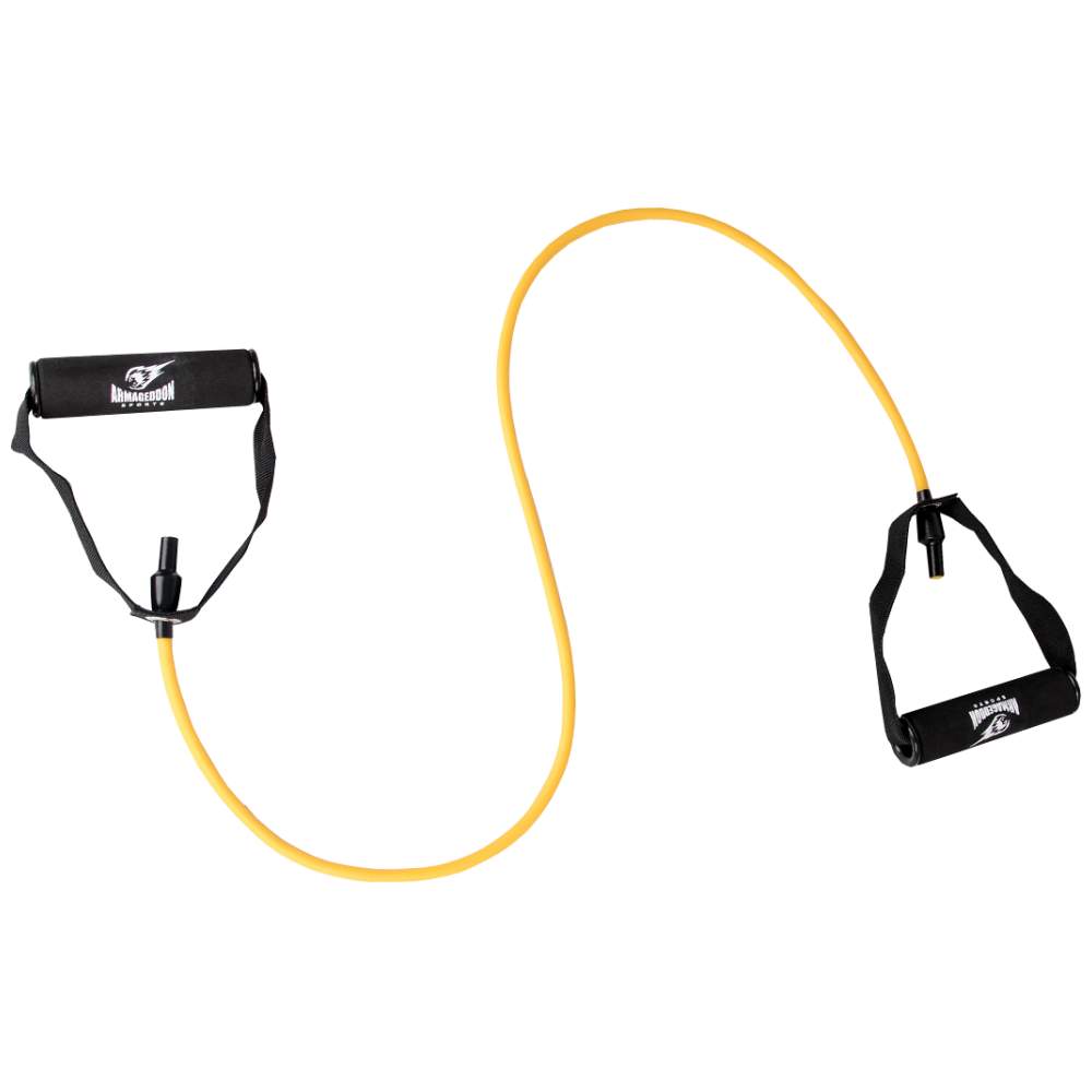 Фитнес Ластик за Тренировка с Ръкохватки - 5 kg ( Жълт) / Fitness Band with Grips - 5kg