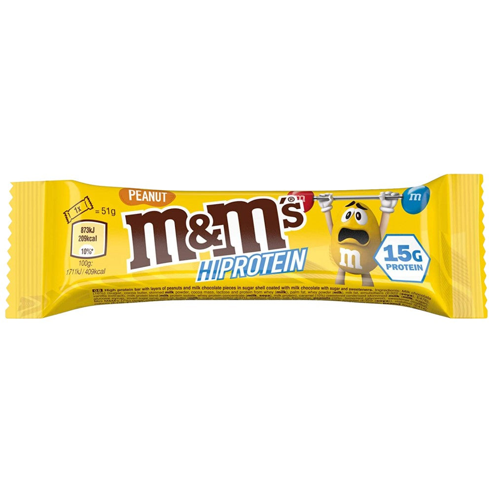 M&M's HiProtein Bar Choco Peanut Butter - Протеинов бар с шоколад и фъстъчено масло