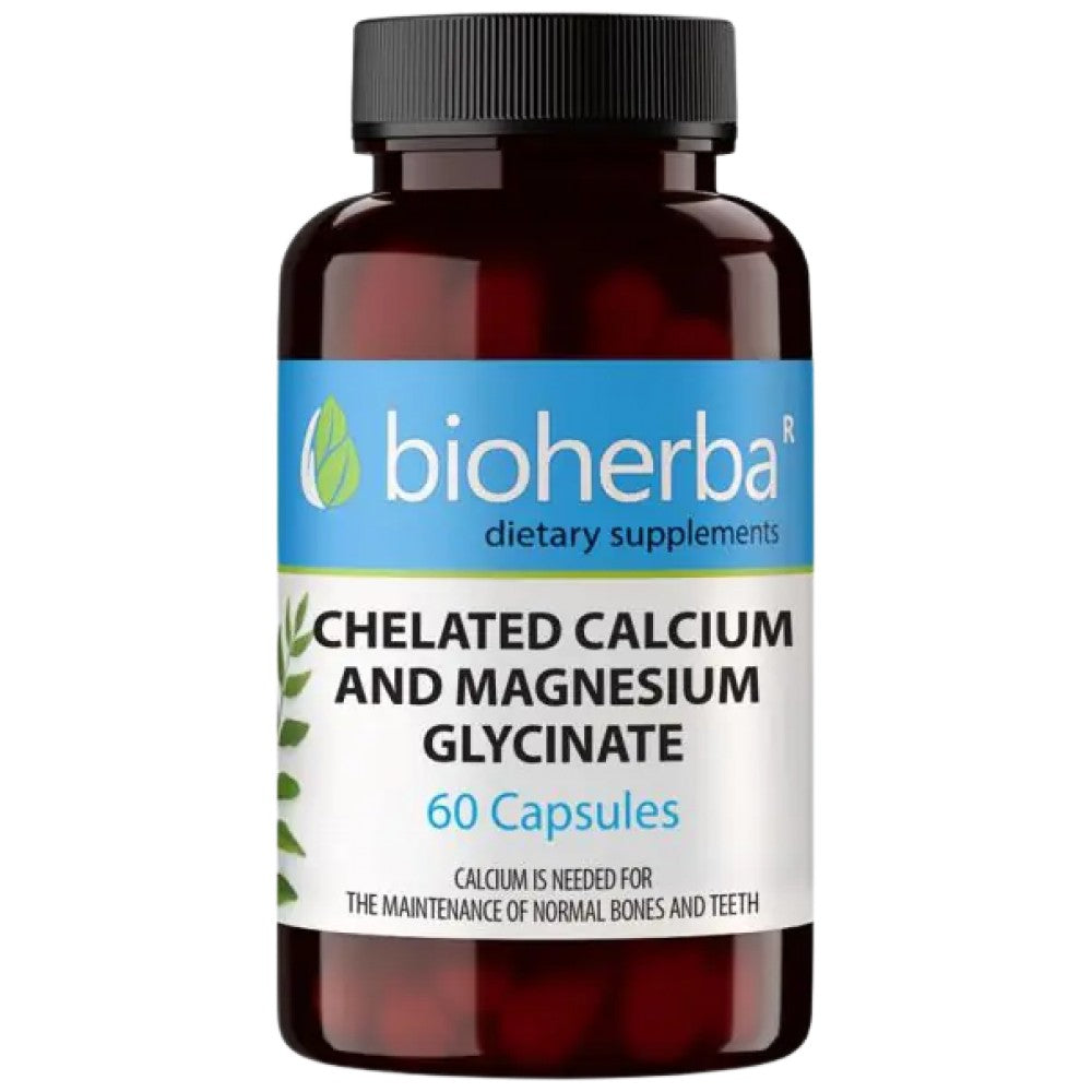 Bioherba Chelated Calcium And Magnesium Glycinate 133 mg - Хелатен калций и магнезий