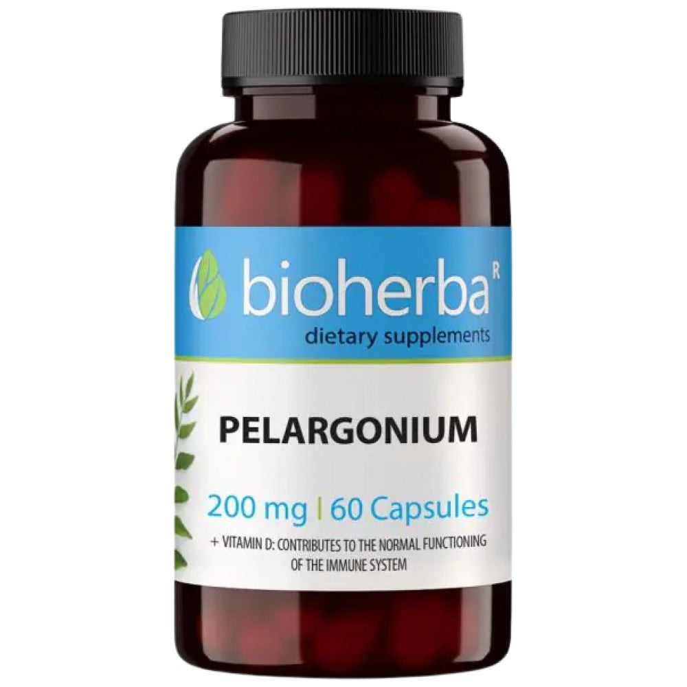 Bioherba Pelargonium 200 mg African Geranium - Африкански здравец (пеларгониум) 200 mg