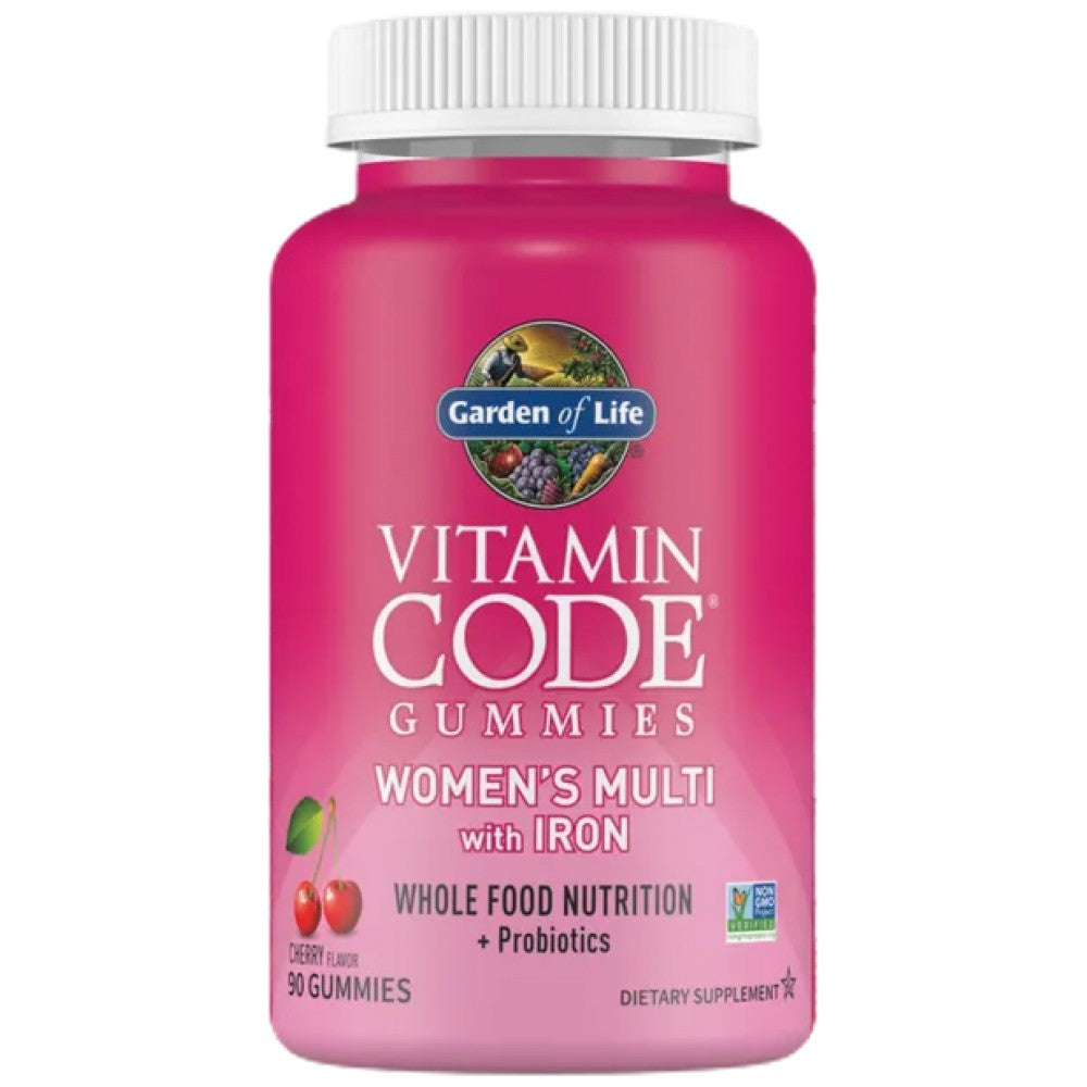 Garden Of Life Vitamin Code Women's Multi with Iron + Probiotics Gummies - Мултивитамини за жени с желязо гъми