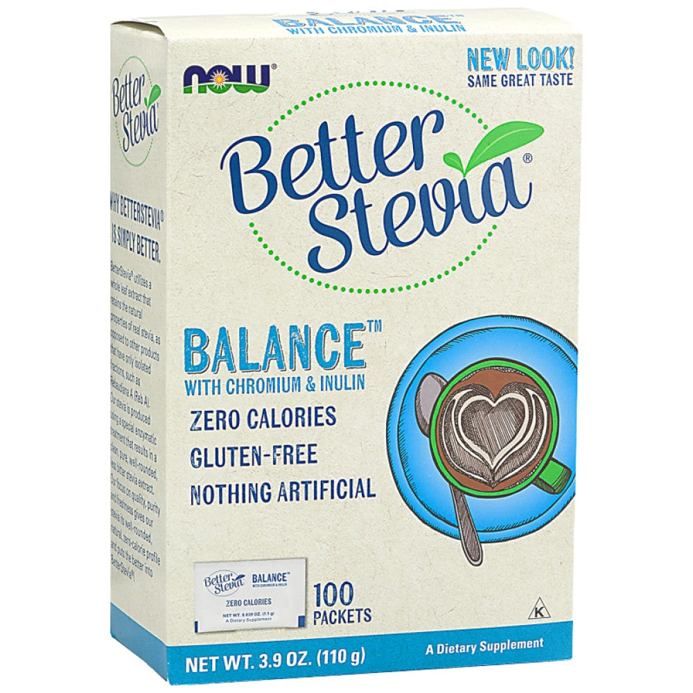 NOW Foods Better Stevia® Balance™ - Стевия с хром и инулин