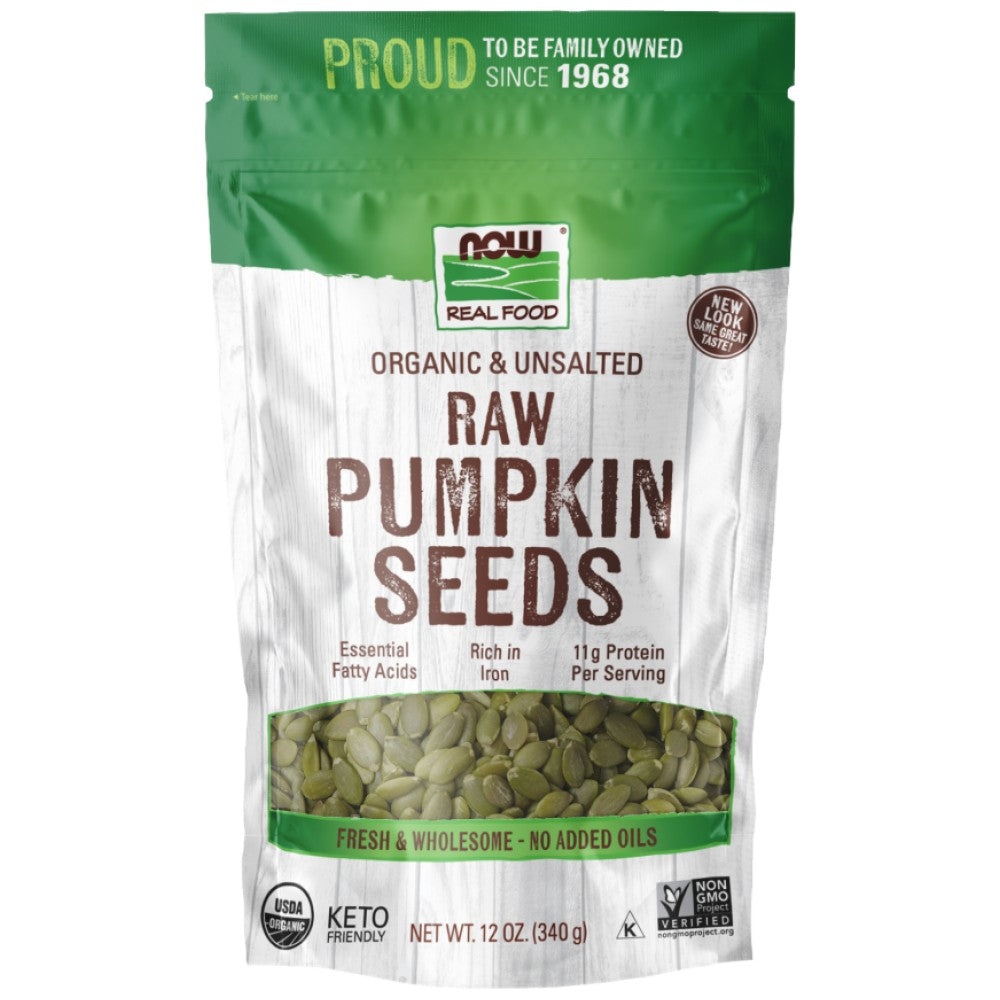 NOW Foods Pumpkin Seeds Organic Raw - Тиквени семки сурови