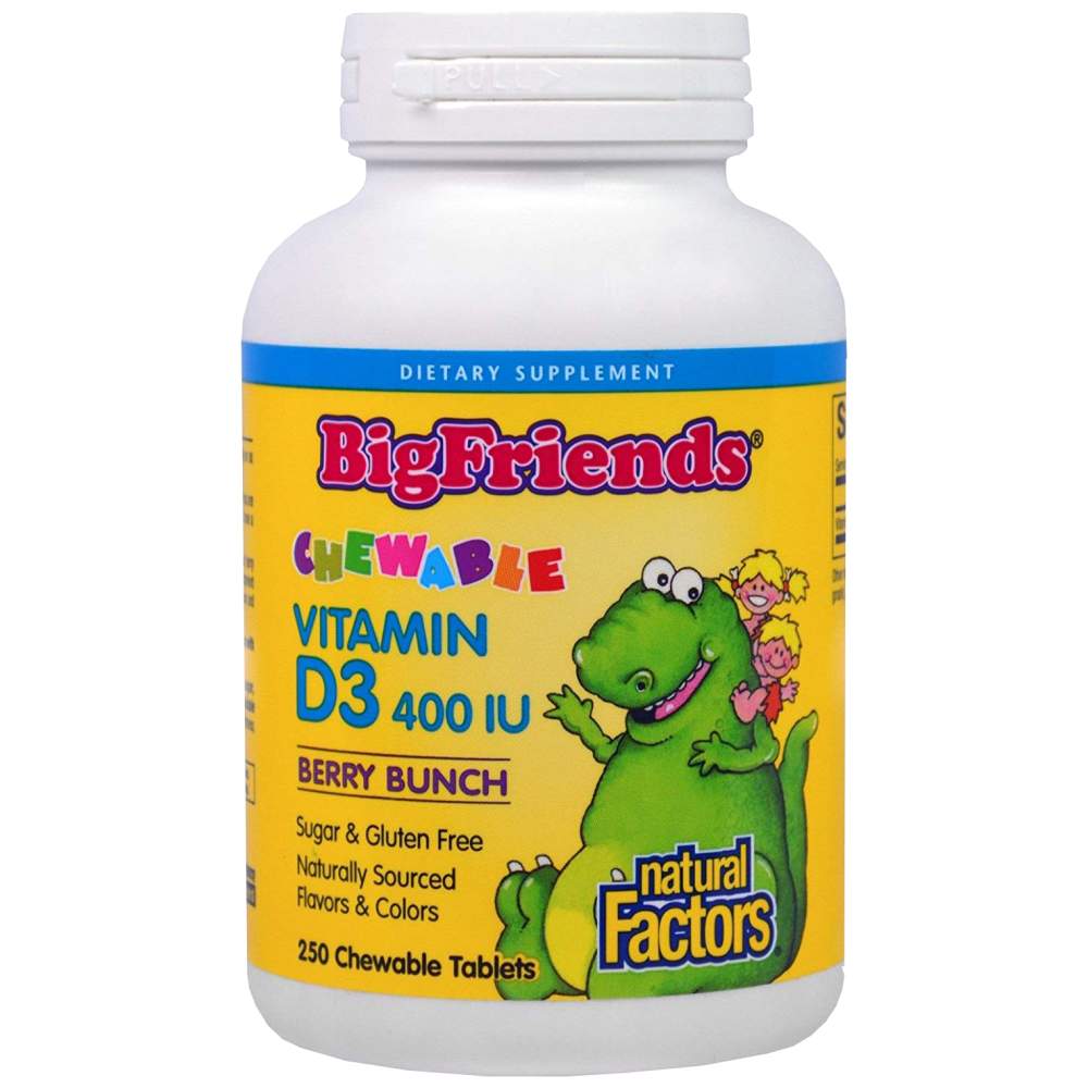 Natural Factors BigFriends Vitamin D3 for Kids 400 IU - Детски Витамин Д3 400 IU