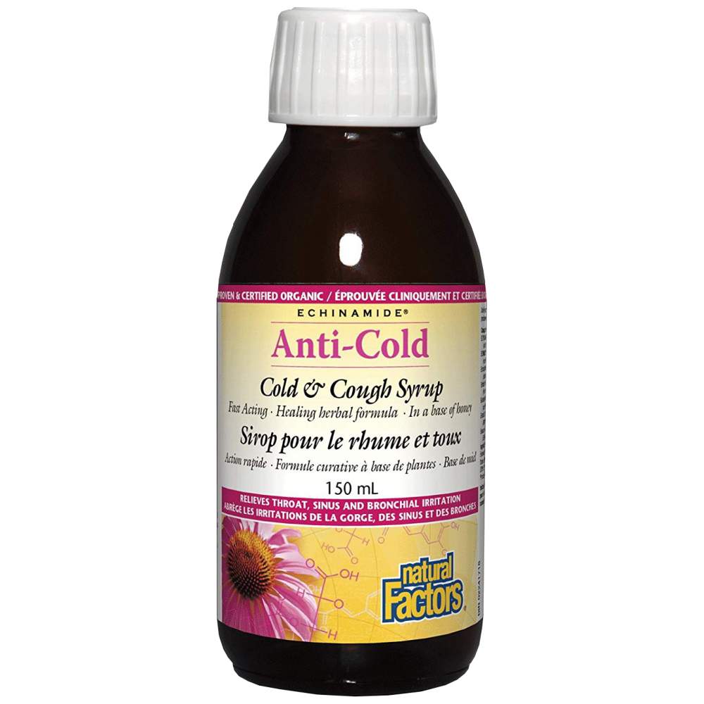 Natural Factors Echinamide Cold and Cough Syrup - Сироп за кашлица с ехинацея