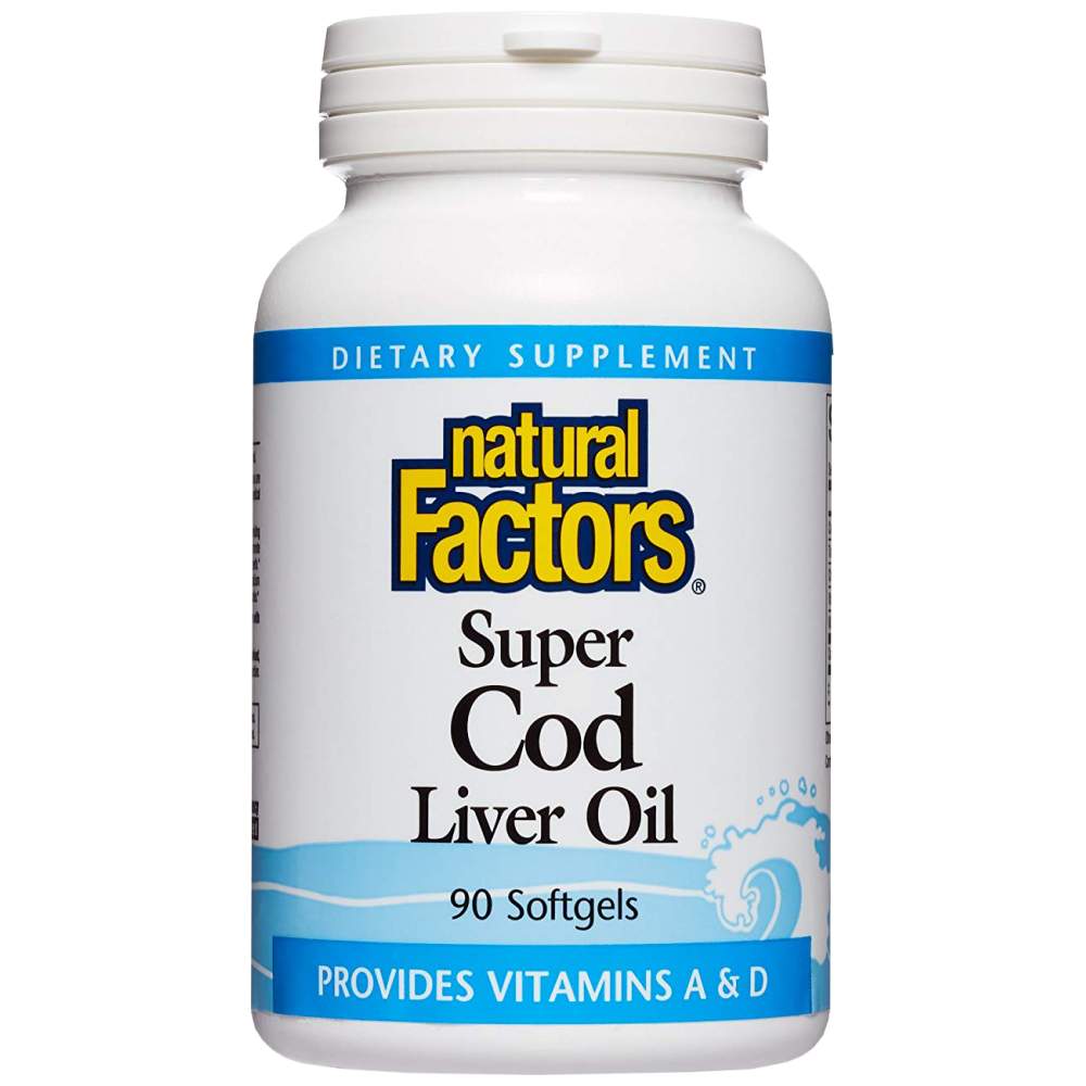 Natural Factors Super Cod Liver Oil 1100 mg - Масло от черен дроб на треска 1100 mg